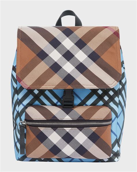 burberry london check and leather backpack|burberry dewey check backpack.